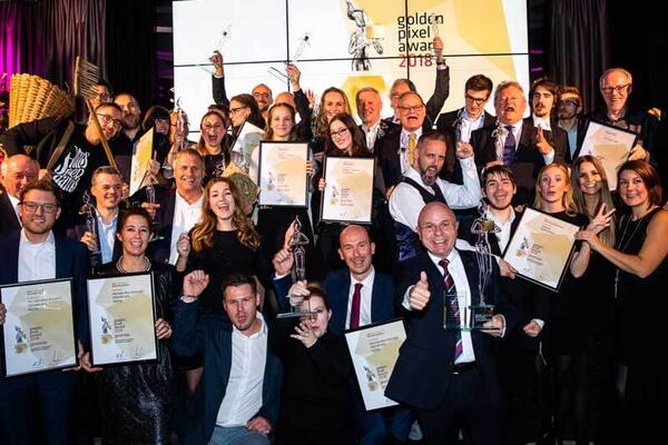 Alle PreisträgerInnen beim Golden Pixel Award 2018 © Golden Pixel Award/Franz Reiterer