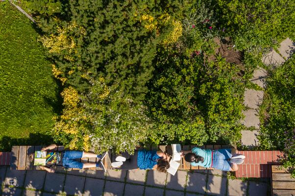 Lernen & Erholen im Dachgarten