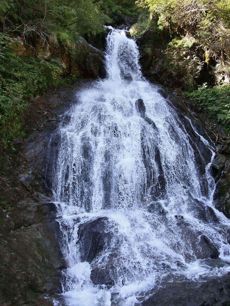 Teufelsbach Wasserfall in Vorarlberg © Nikater (https://commons.wikimedia.org/wiki/File:Litz_(Fluss)_03.jpg), „Litz (Fluss) 03“, als gemeinfrei gekennzeichnet, Details auf Wikimedia Commons: https://commons.wikimedia.org/wiki/Template:PD-self Teufelsbach Wasserfall