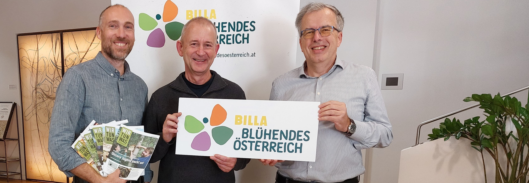 Unterstützer Ronald Würflinger, Wolfgang Suske und Peter Huemer