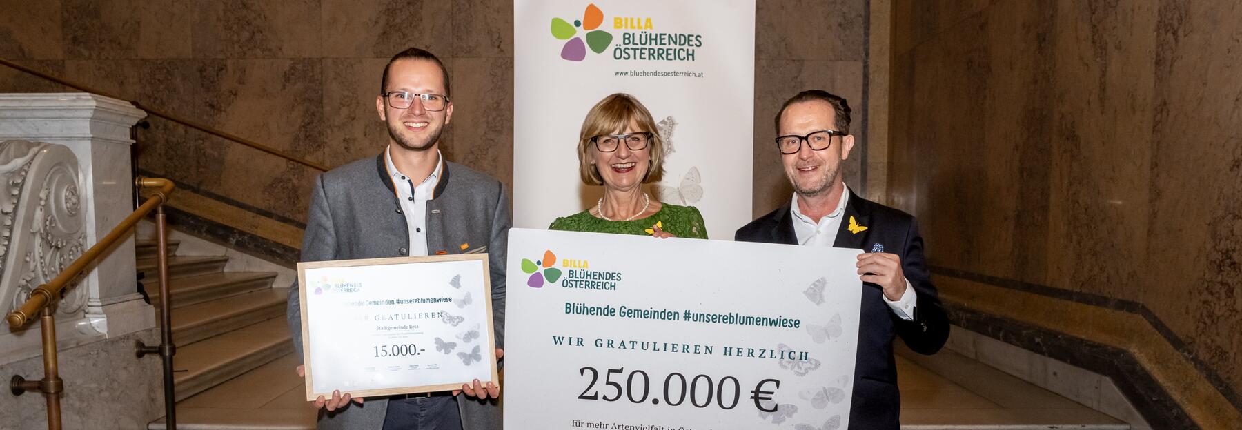 Christoph Resch für die Stadtgemeinde Retz und Vorstand Blühendes Österreich